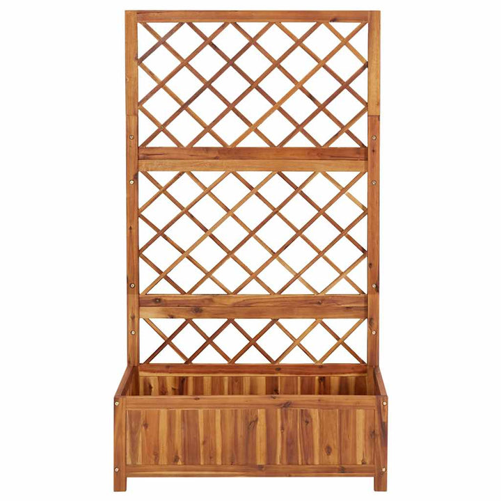 Strat Înălțat Cu Spalier, 85X38X150 Cm, Lemn Masiv De Acacia