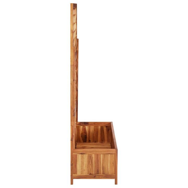 Strat Înălțat Cu Spalier, 85X38X150 Cm, Lemn Masiv De Acacia