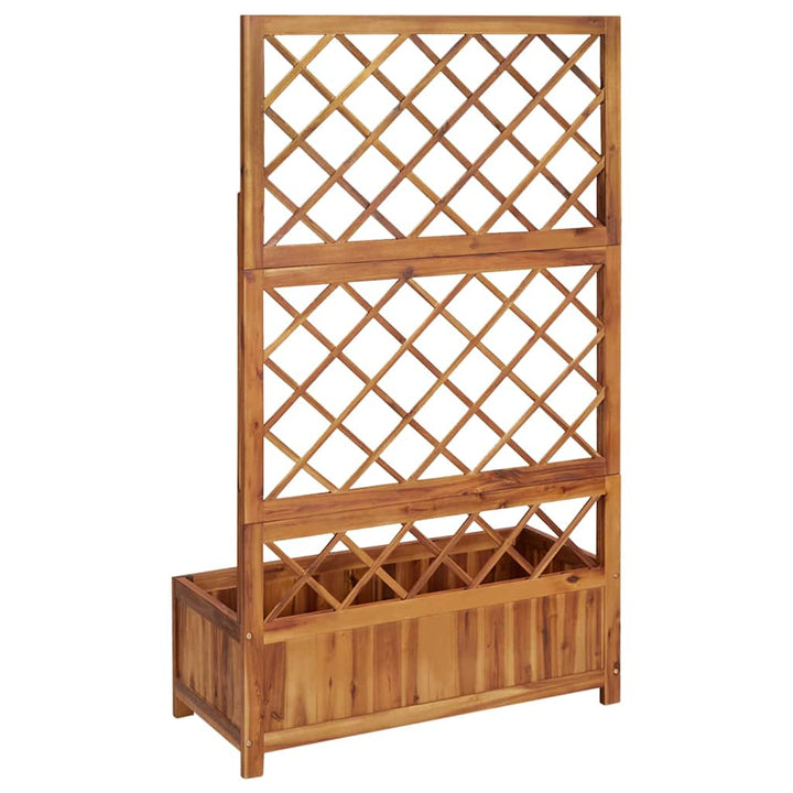 Strat Înălțat Cu Spalier, 85X38X150 Cm, Lemn Masiv De Acacia