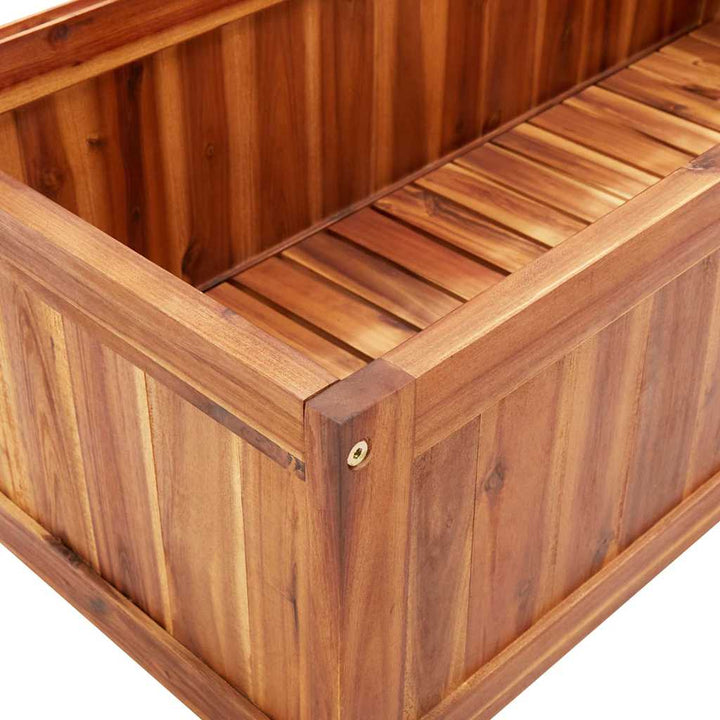 Strat Înălțat Cu Spalier, 85X38X150 Cm, Lemn Masiv De Acacia