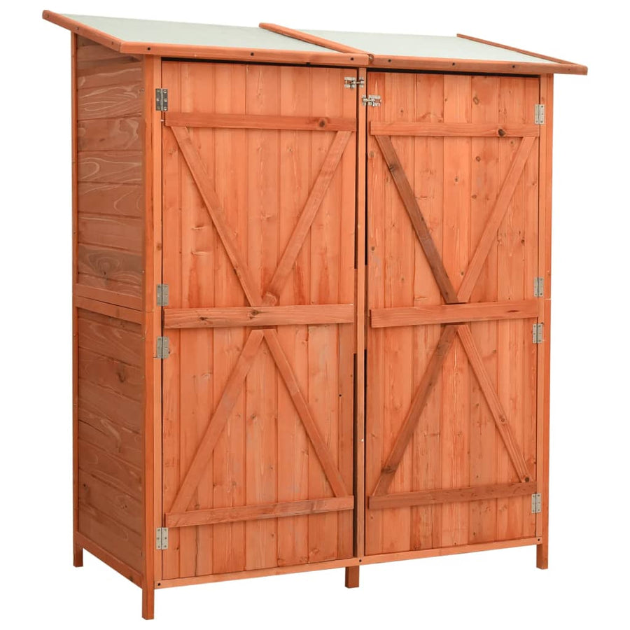 Magazie Grădină Pentru Unelte, 136X75X160 Cm, Lemn Masiv Brad