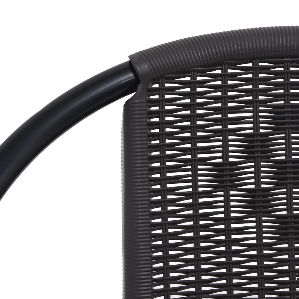 Set Mobilier De Grădină, 5 Piese, Negru