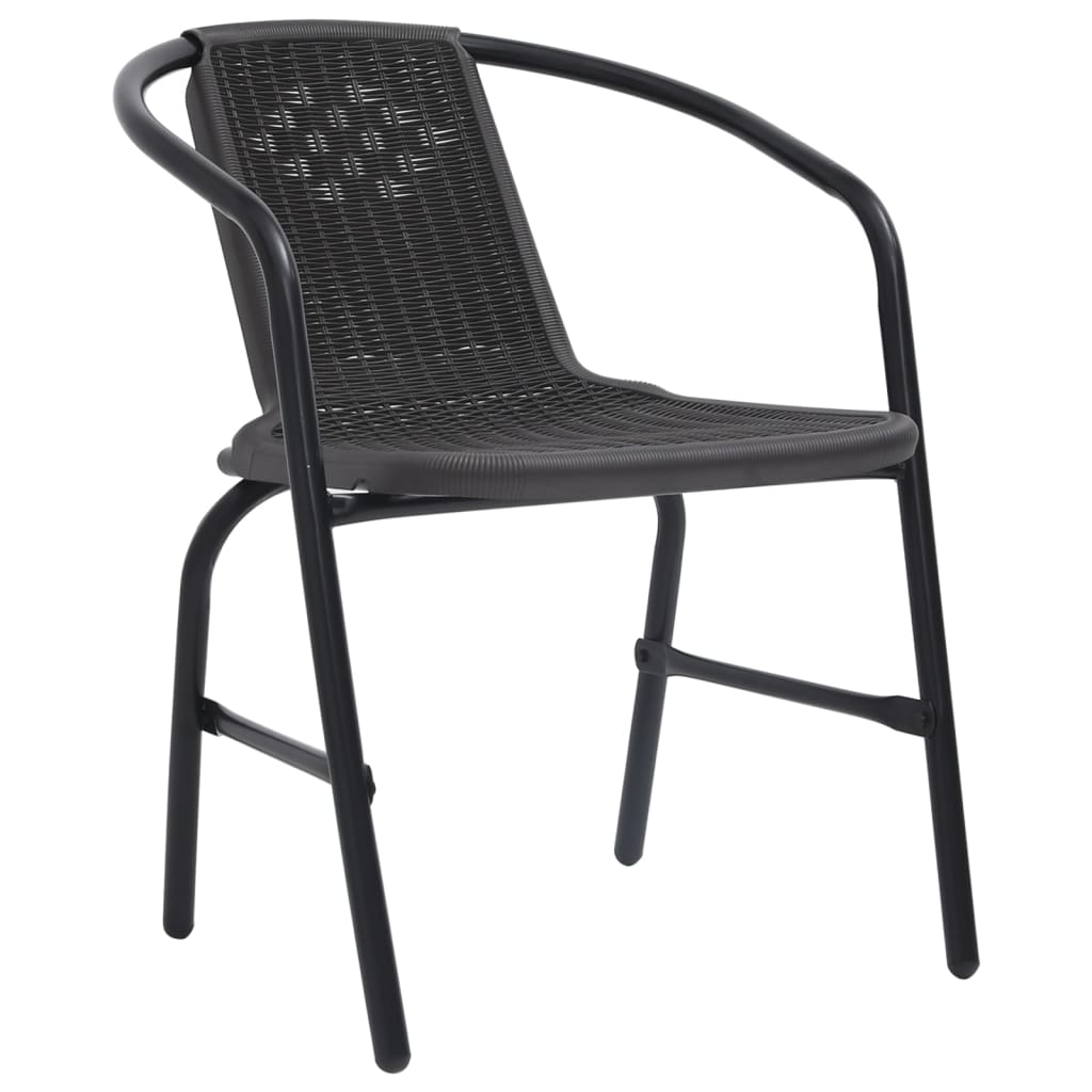 Set Mobilier De Grădină, 5 Piese, Negru
