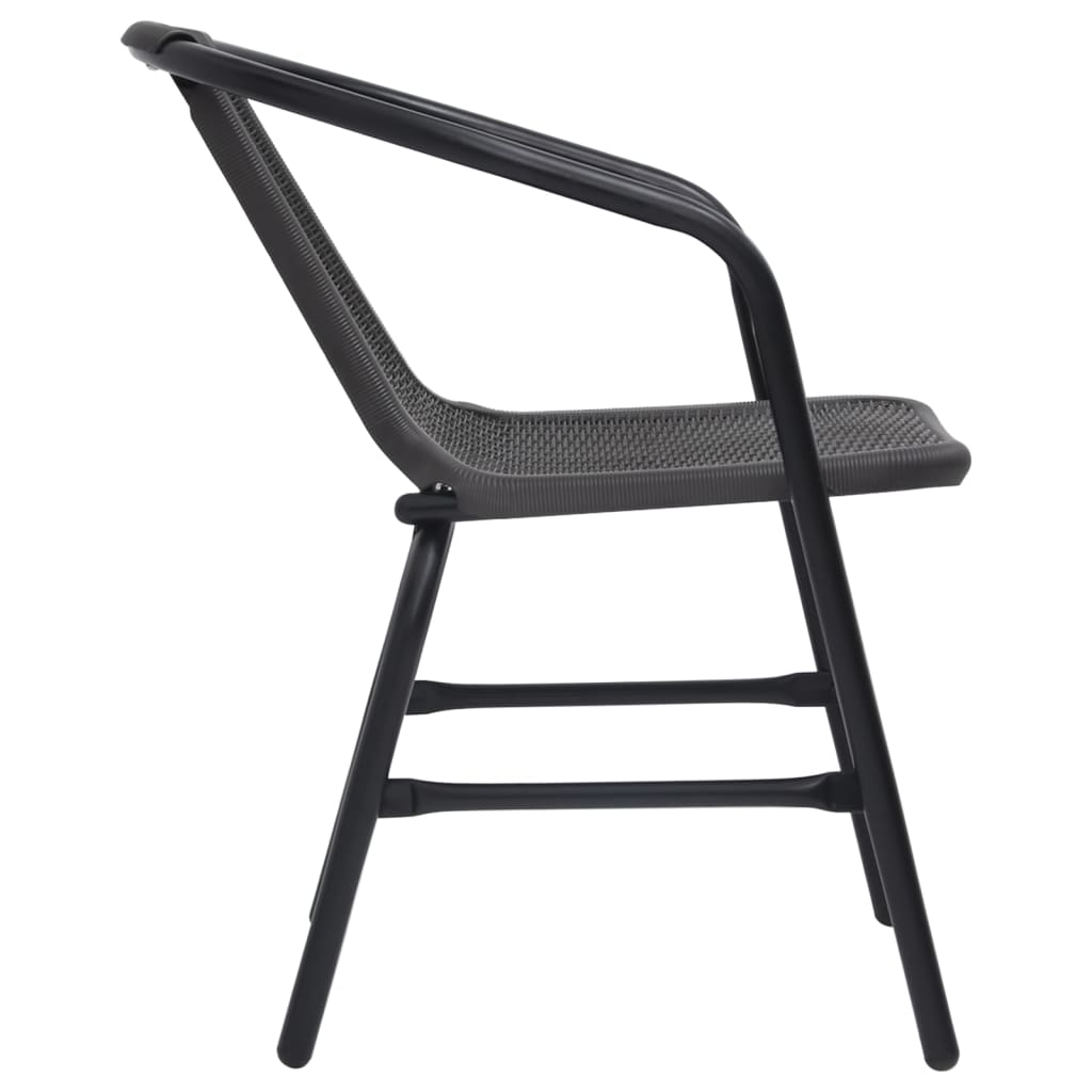 Set Mobilier De Grădină, 5 Piese, Negru