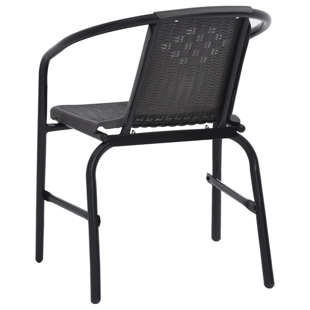 Set Mobilier De Grădină, 5 Piese, Negru