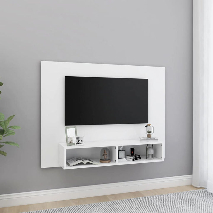Comodă Tv De Perete, Negru Extralucios, 120X23,5X90 Cm, Pal