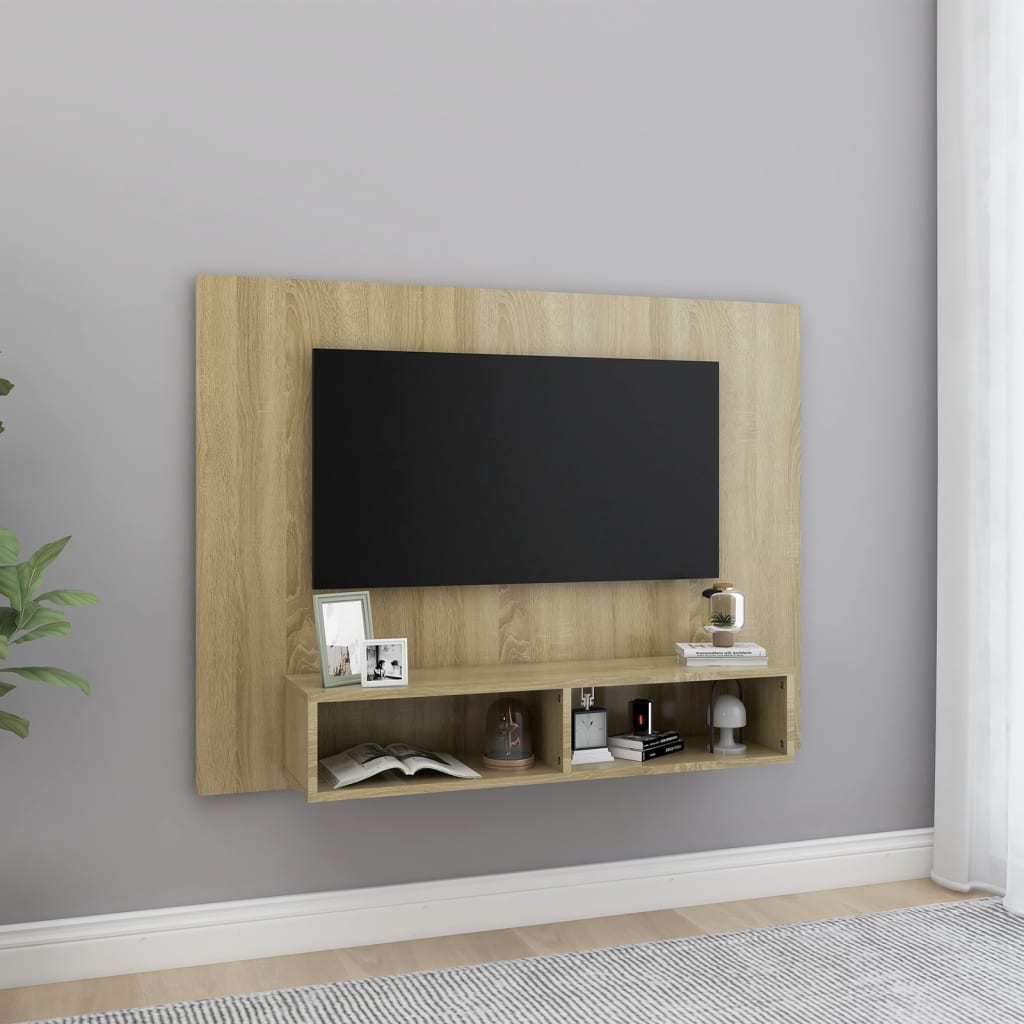 Comodă Tv De Perete, Negru Extralucios, 120X23,5X90 Cm, Pal