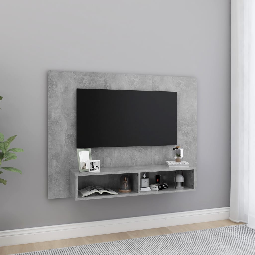 Comodă Tv De Perete, Negru Extralucios, 120X23,5X90 Cm, Pal