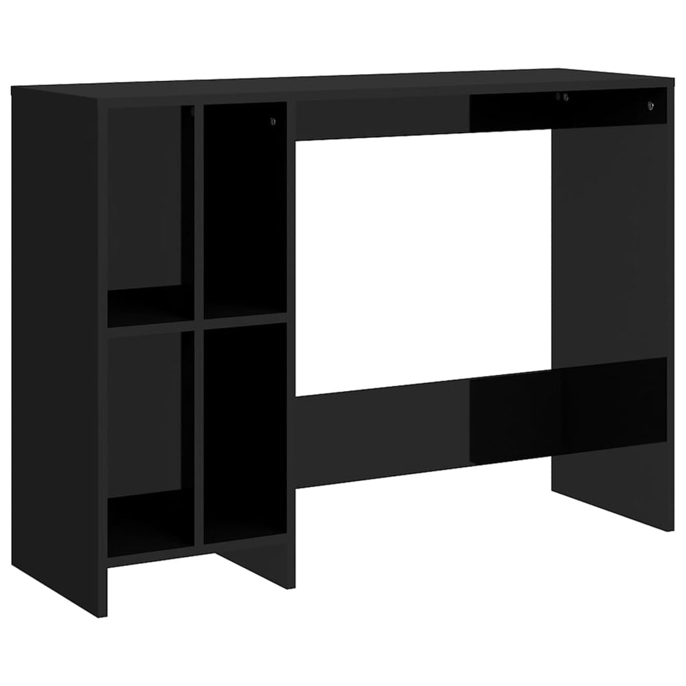 Birou Notebook, Negru Extralucios, 102,5X35X75 Cm, Pal