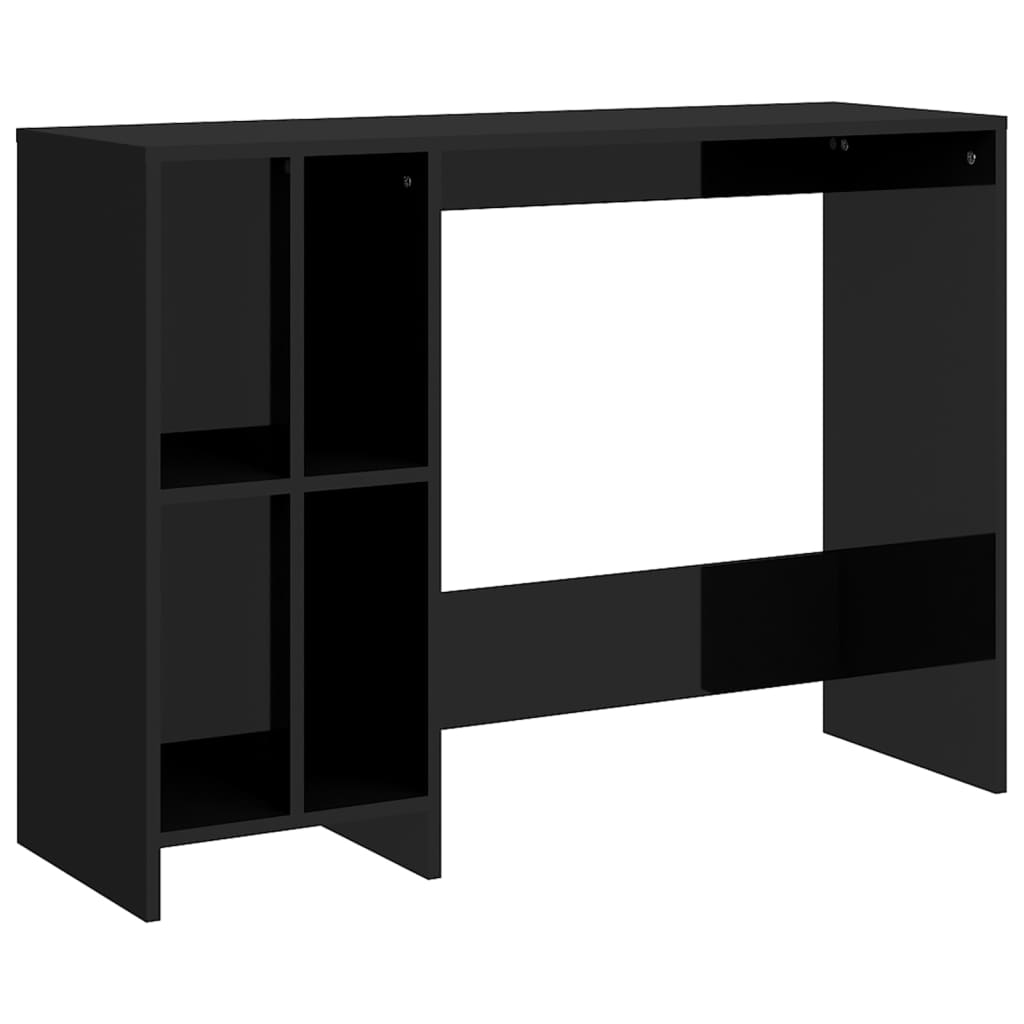 Birou Notebook, Negru Extralucios, 102,5X35X75 Cm, Pal