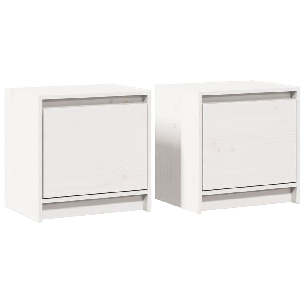 Noptiere, 2 Buc., , 40X30,5X40 Cm, Lemn Masiv De Pin