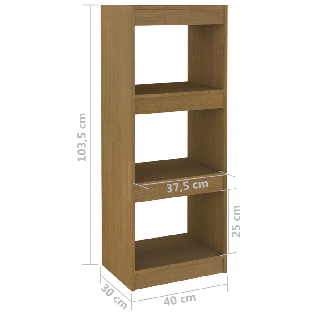 Bibliotecă/Separator Cameră 40X30X103,5 Cm Lemn Pin