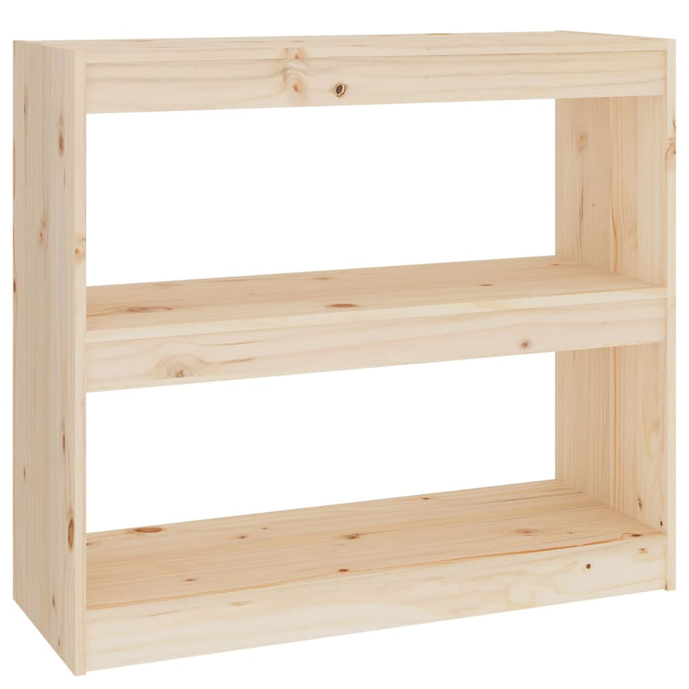 Bibliotecă/Separator Cameră, 80X30X71,5 Cm, Lemn Masiv De Pin