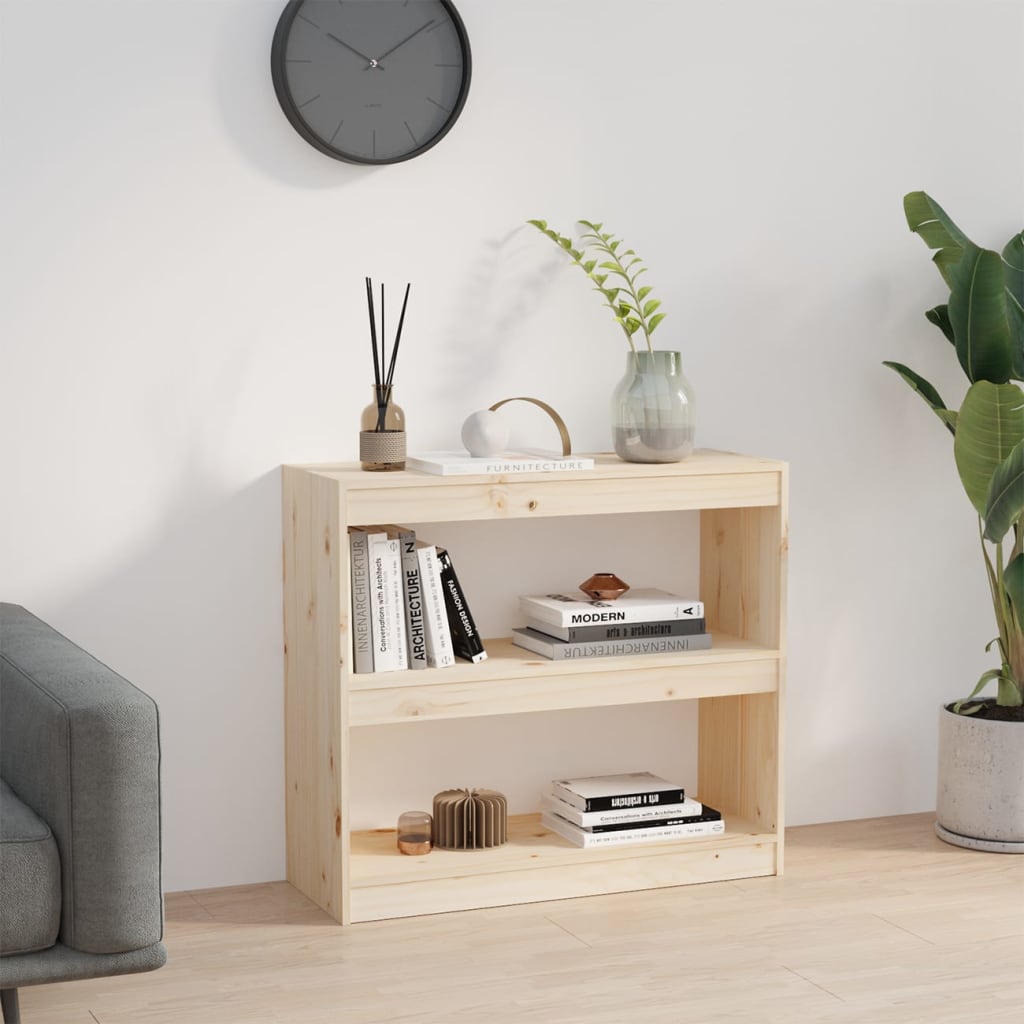 Bibliotecă/Separator Cameră, 80X30X71,5 Cm, Lemn Masiv De Pin