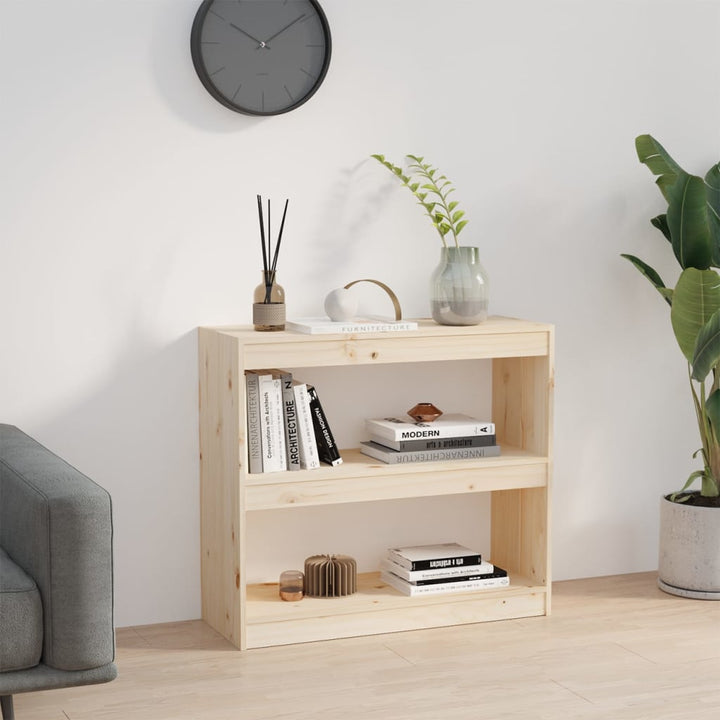 Bibliotecă/Separator Cameră, 80X30X71,5 Cm, Lemn Masiv De Pin