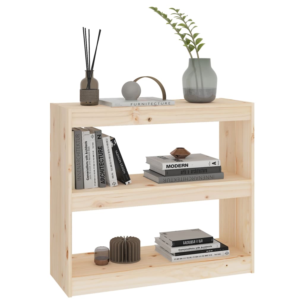 Bibliotecă/Separator Cameră, 80X30X71,5 Cm, Lemn Masiv De Pin
