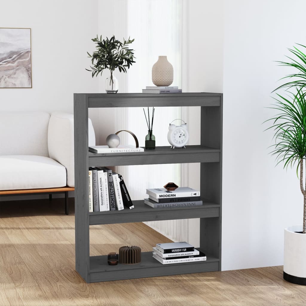 Bibliotecă/Separator Cameră, 80X30X71,5 Cm, Lemn Masiv De Pin
