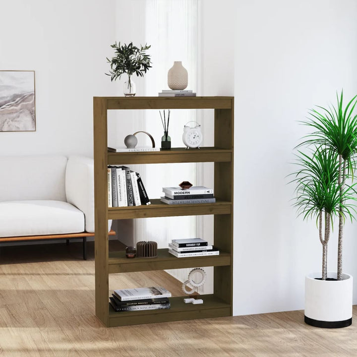 Bibliotecă/Separator Cameră, 80X30X71,5 Cm, Lemn Masiv De Pin