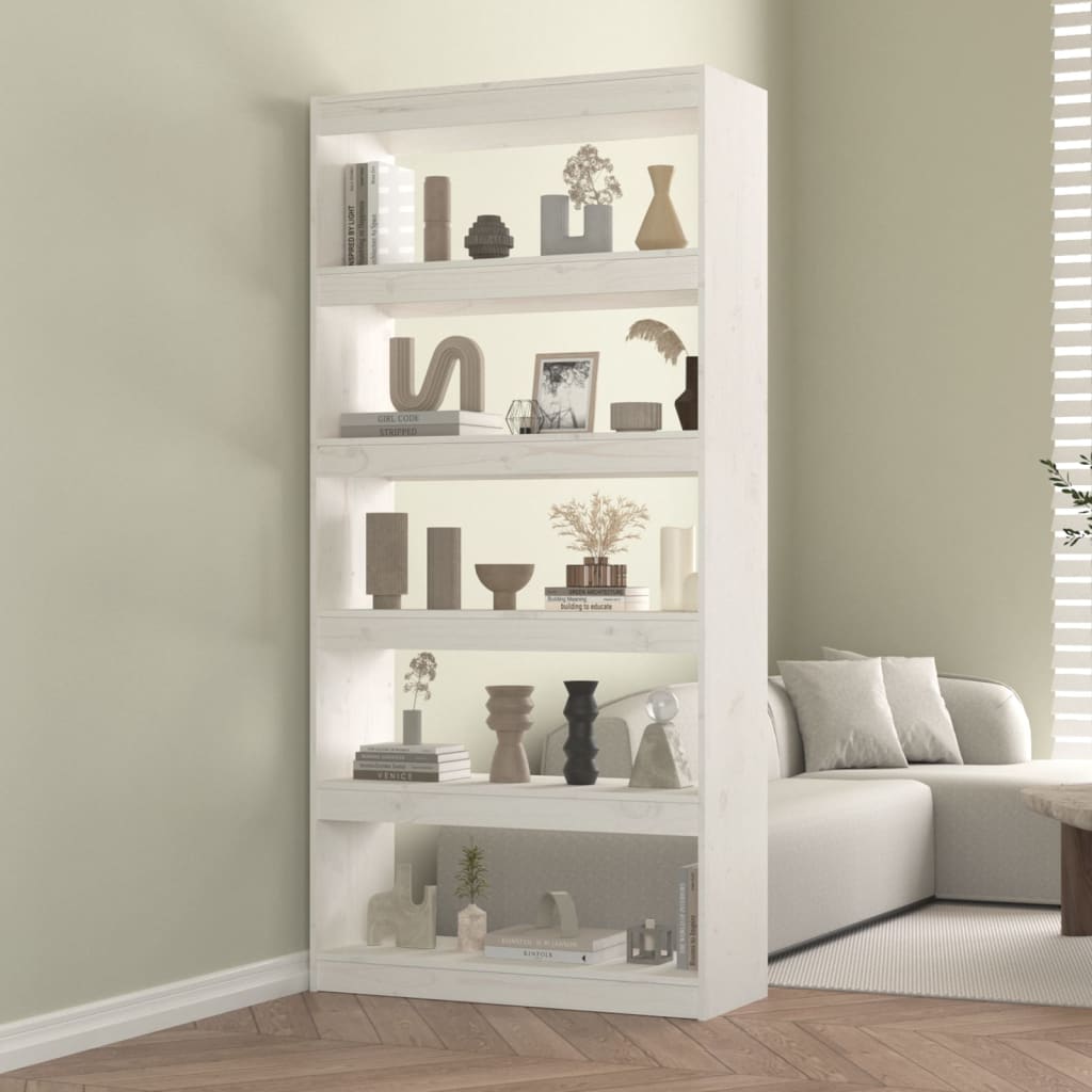 Bibliotecă/Separator Cameră, 80X30X71,5 Cm, Lemn Masiv De Pin