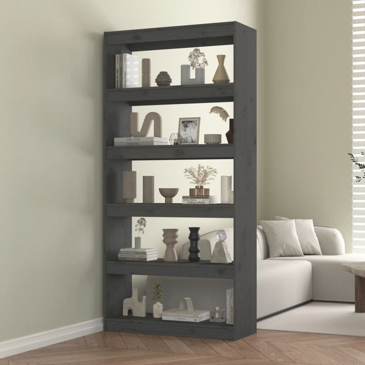 Bibliotecă/Separator Cameră, 80X30X71,5 Cm, Lemn Masiv De Pin
