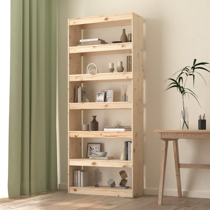 Bibliotecă/Separator Cameră, 80X30X71,5 Cm, Lemn Masiv De Pin