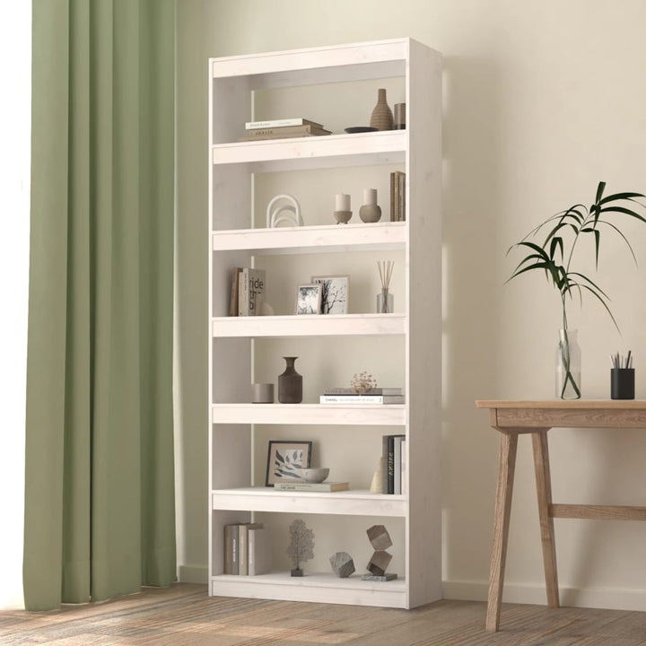 Bibliotecă/Separator Cameră, 80X30X71,5 Cm, Lemn Masiv De Pin