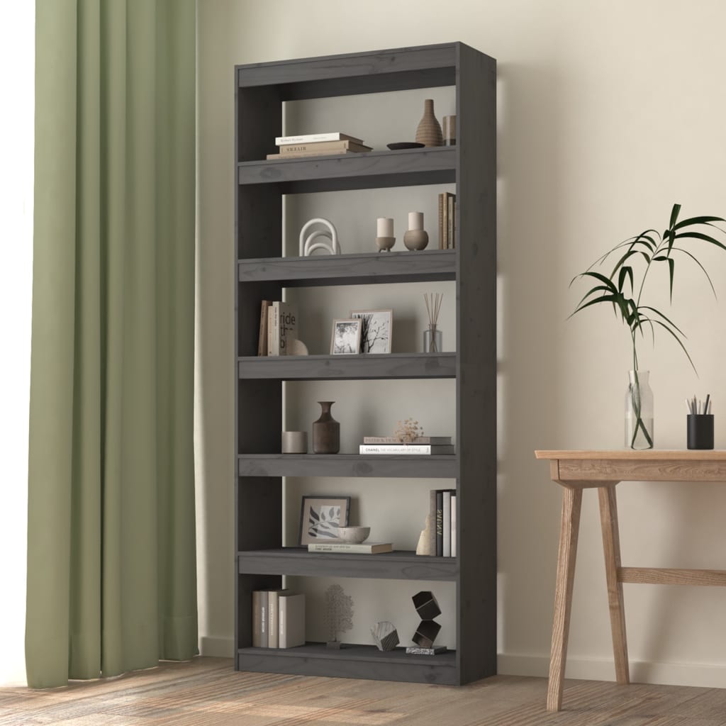 Bibliotecă/Separator Cameră, 80X30X71,5 Cm, Lemn Masiv De Pin