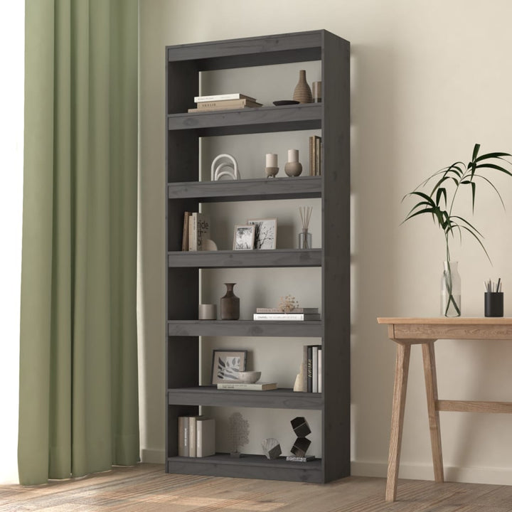 Bibliotecă/Separator Cameră, 80X30X71,5 Cm, Lemn Masiv De Pin