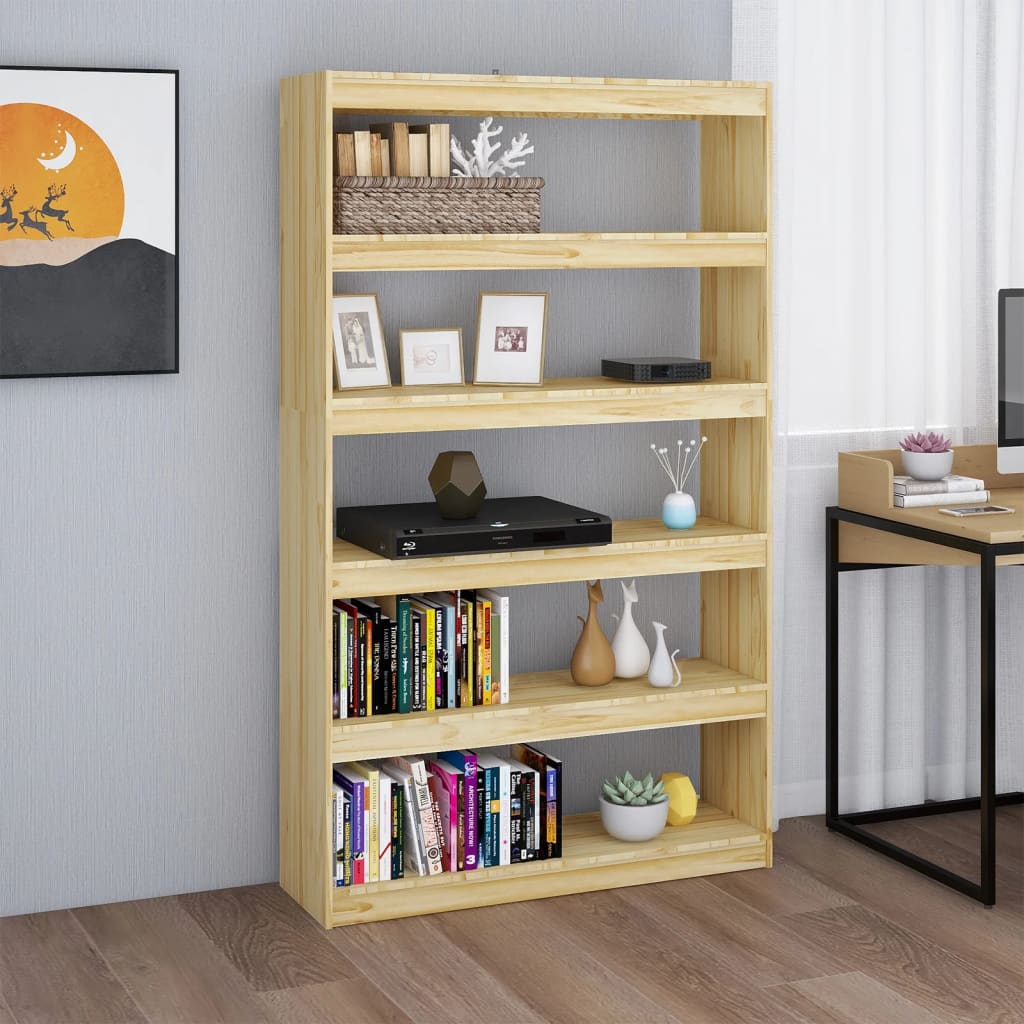 Bibliotecă/Separator Cameră 40X30X103,5 Cm Lemn Pin