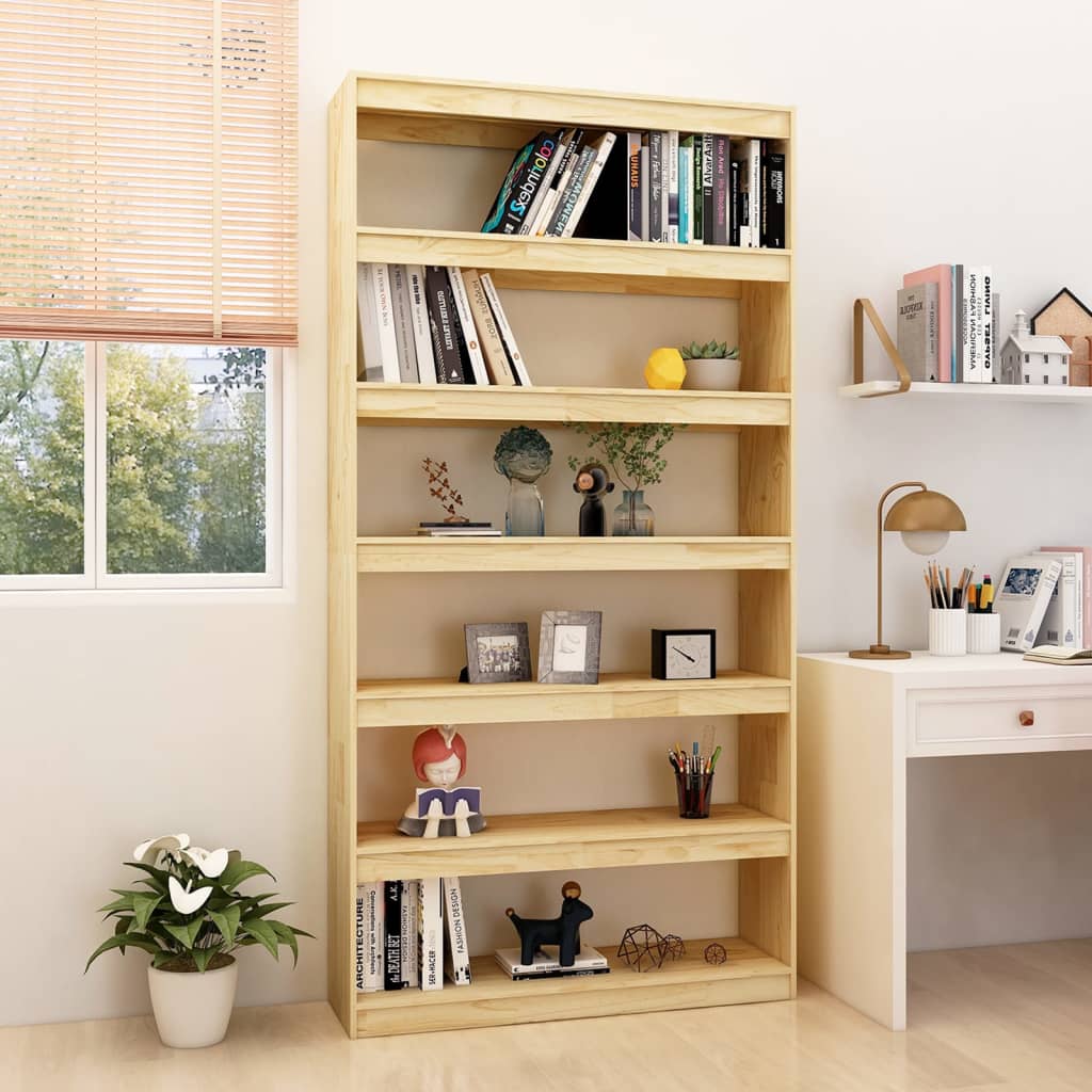Bibliotecă/Separator Cameră 40X30X103,5 Cm Lemn Pin