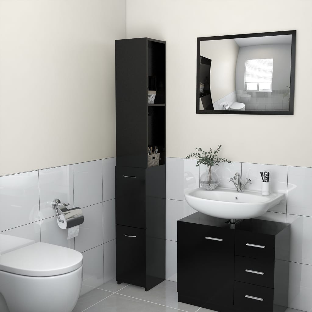 Dulap De Baie, , 25X26,5X170 Cm, Lemn Prelucrat