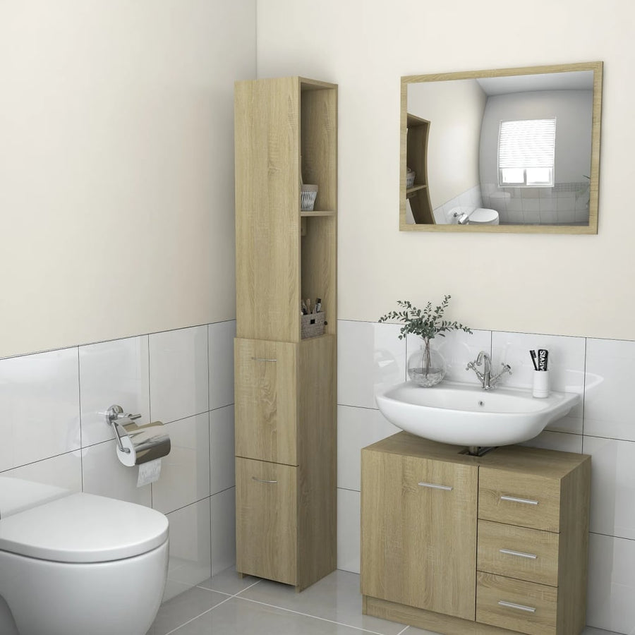 Dulap De Baie, , 25X26,5X170 Cm, Lemn Prelucrat