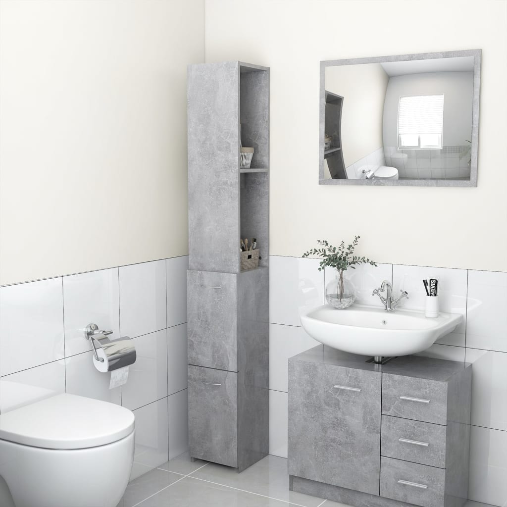 Dulap De Baie, , 25X26,5X170 Cm, Lemn Prelucrat
