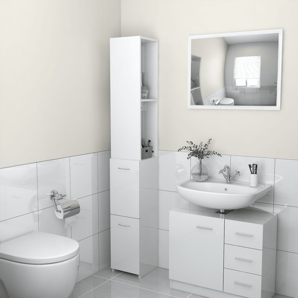 Dulap De Baie, , 25X26,5X170 Cm, Lemn Prelucrat