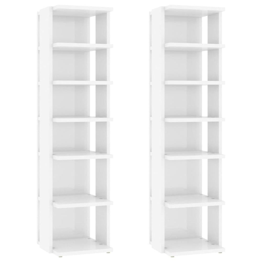Pantofare, 2 Buc., Alb Extralucios, 27,5X27X102 Cm