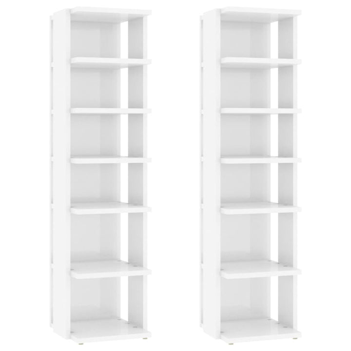 Pantofare, 2 Buc., Alb Extralucios, 27,5X27X102 Cm