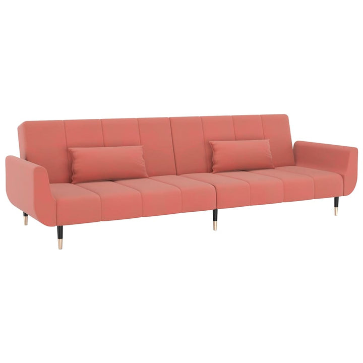 Canapea Extensibilă Cu 2 Locuri, 2 Perne, , Catifea