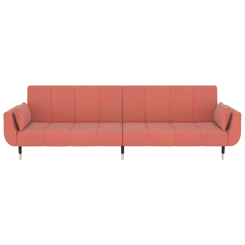 Canapea Extensibilă Cu 2 Locuri, 2 Perne, , Catifea