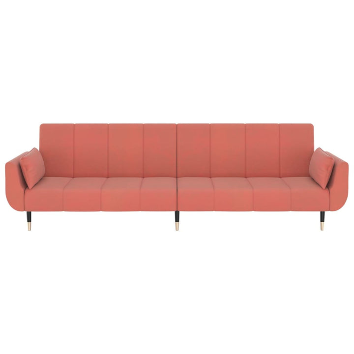 Canapea Extensibilă Cu 2 Locuri, 2 Perne, , Catifea