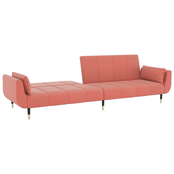 Canapea Extensibilă Cu 2 Locuri, 2 Perne, , Catifea