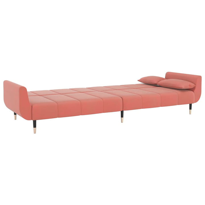 Canapea Extensibilă Cu 2 Locuri, 2 Perne, , Catifea