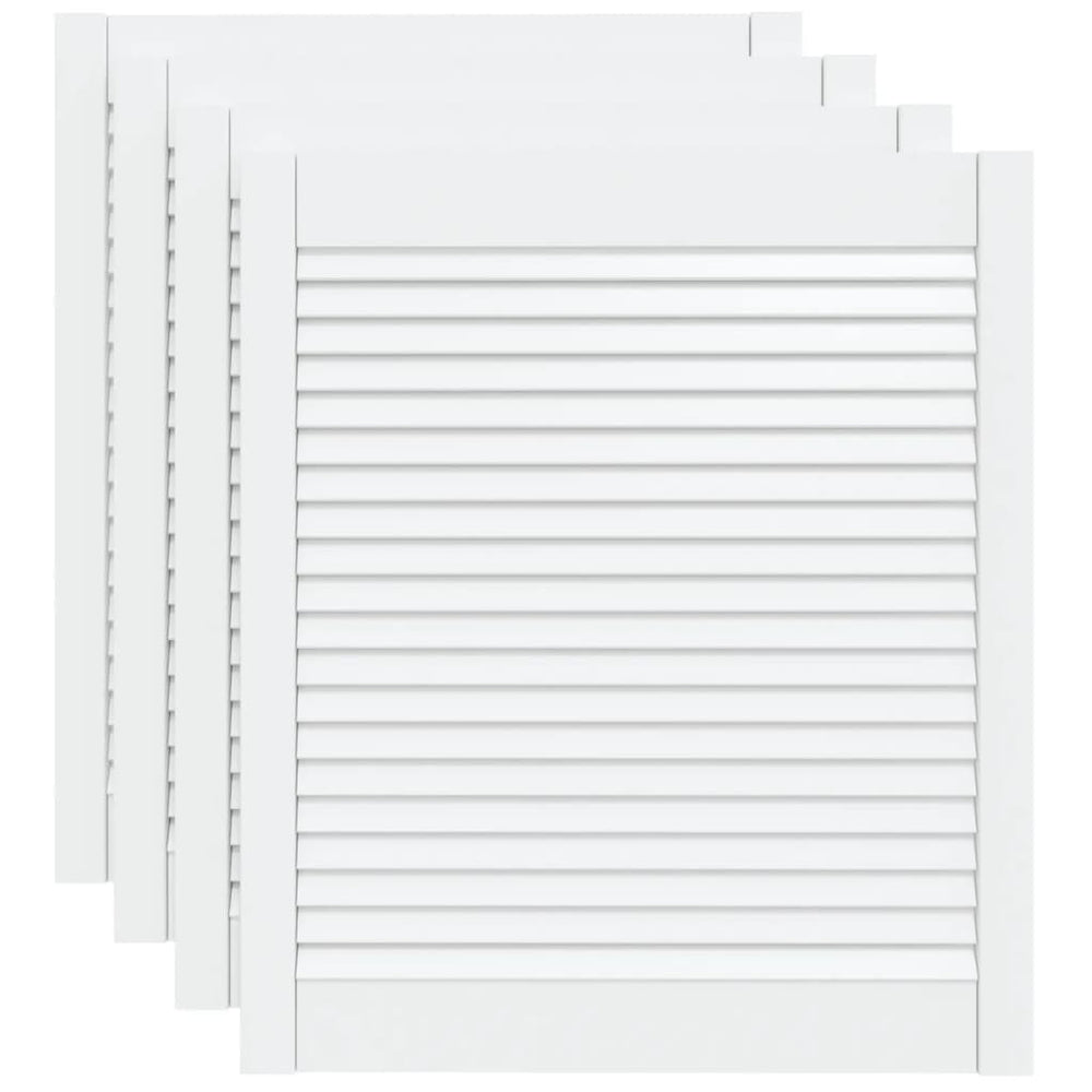 Uși Dulap Design Lambriu 4 Buc. 69X59,4 Cm, Lemn Masiv Pin