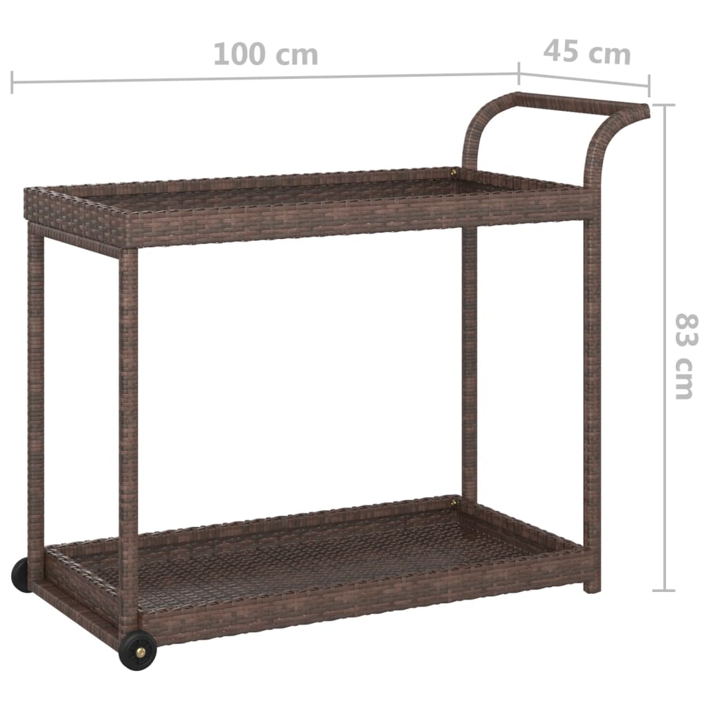 Cărucior De Bar, , 100X45X83 Cm, Poliratan