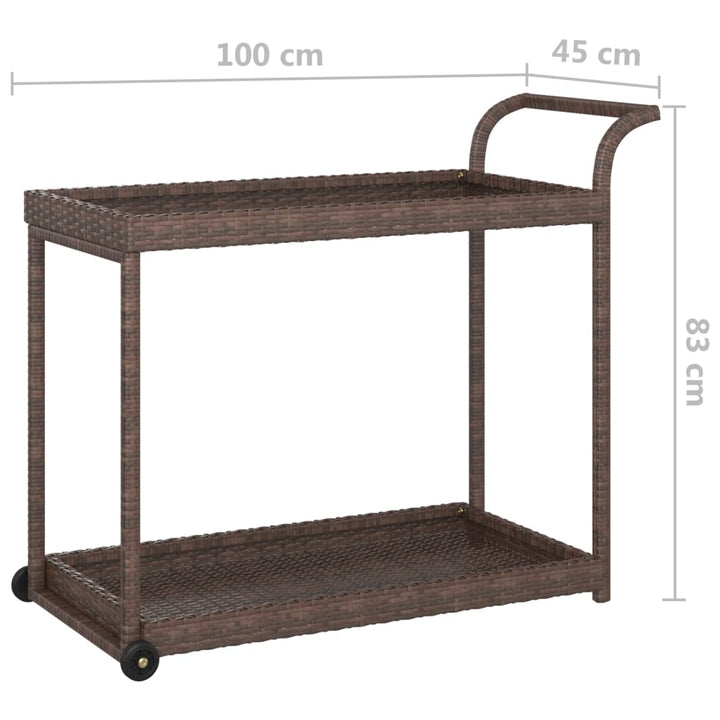 Cărucior De Bar, , 100X45X83 Cm, Poliratan