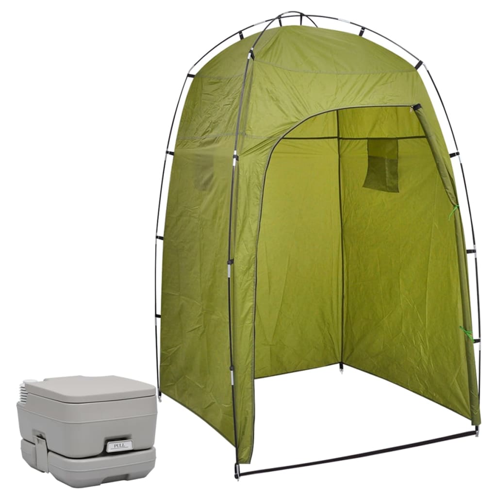 Toaletă Portabilă De Camping Cu Cort, 10+10 L