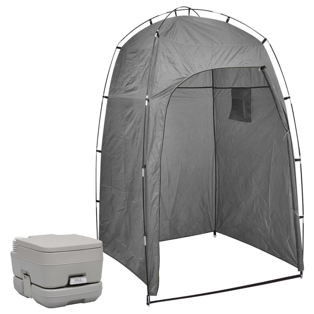 Toaletă Portabilă De Camping Cu Cort, 10+10 L