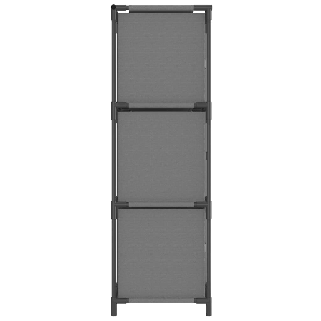 Dulap De Depozitare Cu 3 Sertare Textile, Gri 34X34X101 Cm Oțel