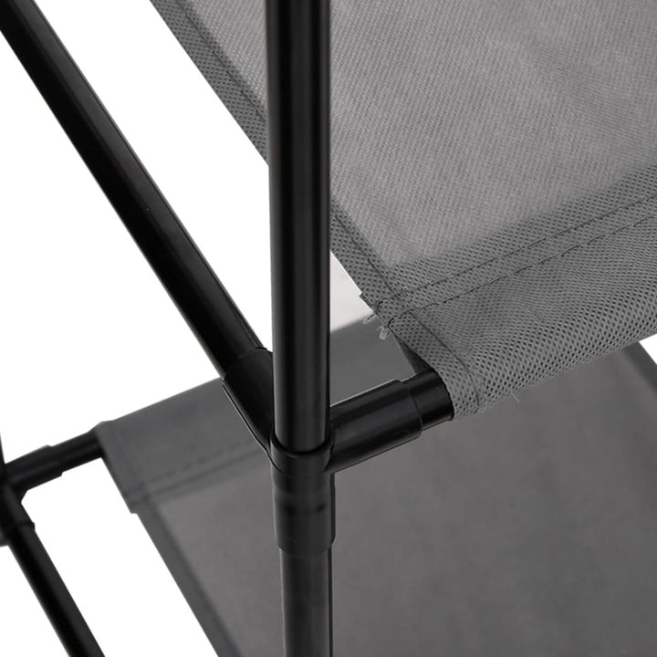 Dulap De Depozitare Cu 3 Sertare Textile, Gri 34X34X101 Cm Oțel
