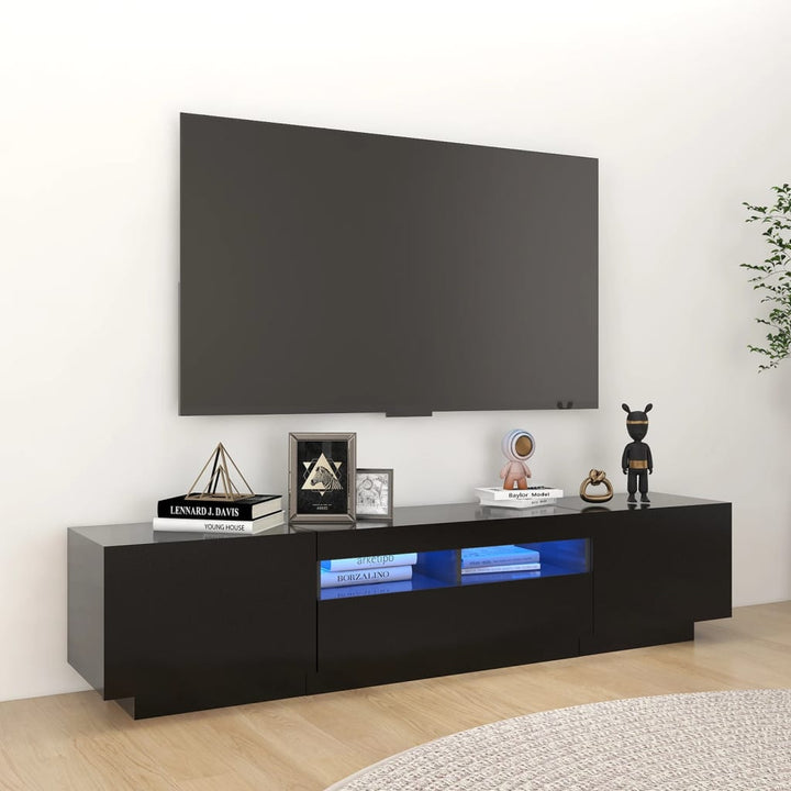 Comodă Tv Cu Lumini Led, , 180X35X40 Cm