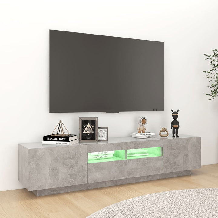 Comodă Tv Cu Lumini Led, , 180X35X40 Cm